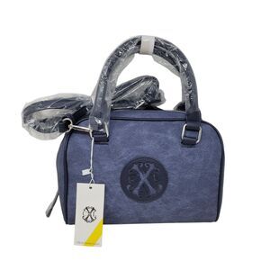 CXL Christian Lacroix Jasper Barrel Satchel Crossbody Denim Blue NWT $98